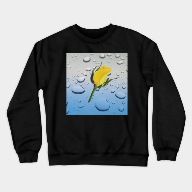 Yellow Rose bud for friendship Crewneck Sweatshirt by Pencil Pusher